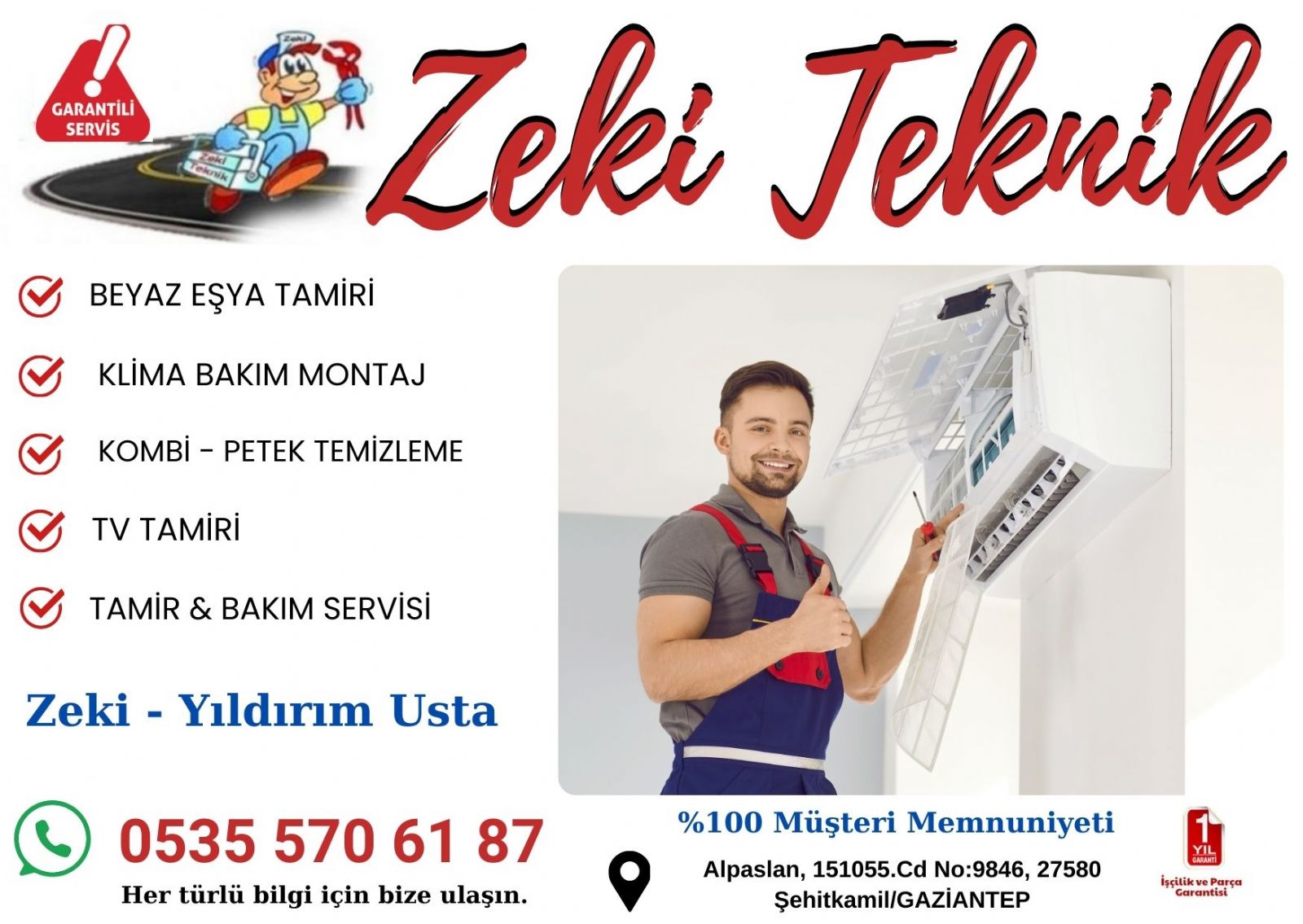Şehitkamil Klima Servisi